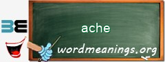 WordMeaning blackboard for ache